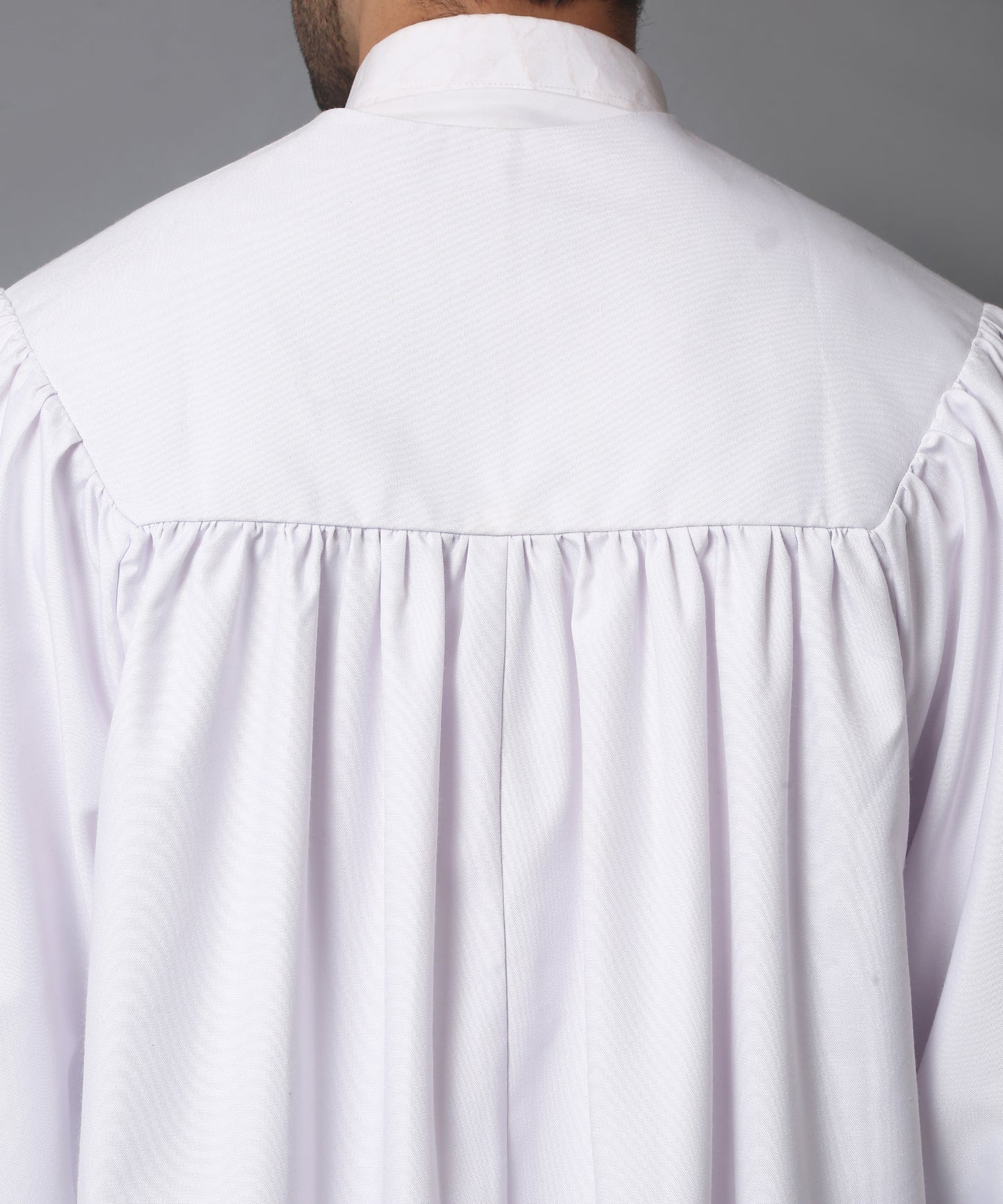 White High School Cap Tassel and Gown Set Matte