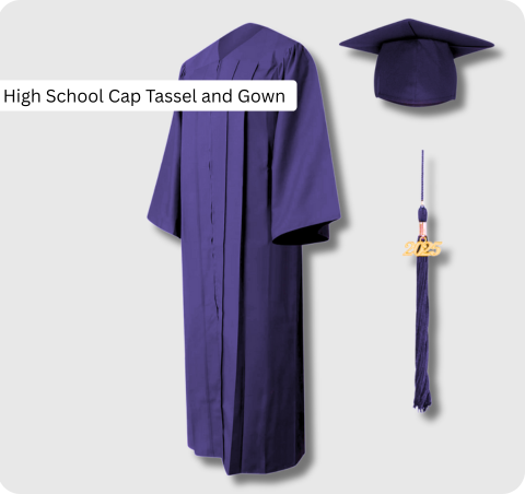 High School Cap Tassel  and Gown Set