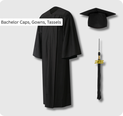 Bachelor Caps, Gowns, Tassels