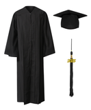 Deluxe Elasticated  Bachelor Graduation Gown Cap Tassel Package