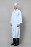 Light Blue  High School Cap Tassel  and Gown Set Matte