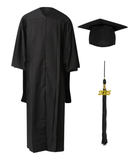 Premium Matte Fluted Master Graduation Gown Cap Tassel Package