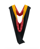 Deluxe Bachelors/Master Hood - Science Gold Velvet, Red & Golden Yellow