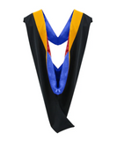 Deluxe Bachelors/Master Hood - Science Gold Velvet, Royal Blue & Red